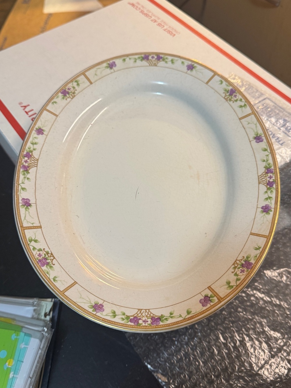J&G MeakinElegant Floral Gold-Trim Ceramic Serving Platter (2- 14”x11” & 12”x9”